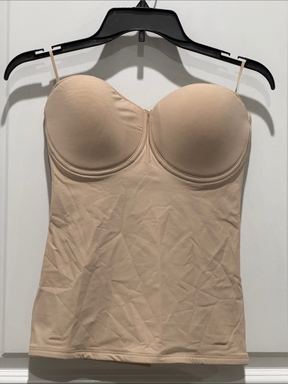 Strapless Nude Shaping Camisole with Built-In Cups